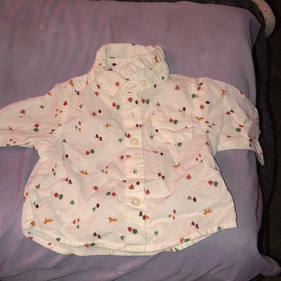 Kids White Patterned Shirt by Old Navy - Picture 1 of 6